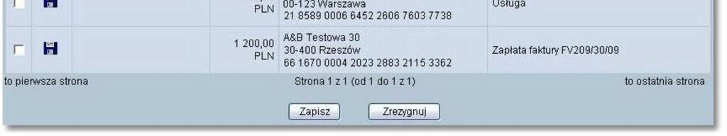 W celu zaimportowania pliku z przelewami zbiorczymi należy: W oknie Konfiguracja -> Parametry aplikacji zdefiniować właściwy