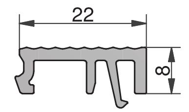 34 36 TSA5701 Aluminiowa nakładka drzwi zewnętrznych 20 Numer Próg Opakowanie/m