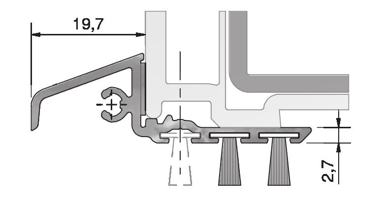 1950 mm Numer: WSA5049SK/uszczelka 1/ uszczelka 2 (patrz uszczelki) Numer Kolor System