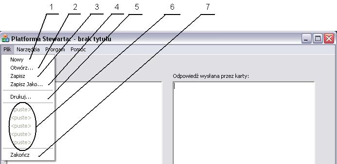 Rys.7.4 przedstawia elementy menu Program, są to:. Automat odtwarzanie programu użytkownika w trybie automatycznym 2.