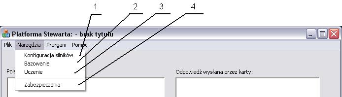 Krokowo odtwarzanie programu w trybie krokowym 4. Stop - zatrzymania odtwarzania programu 5.