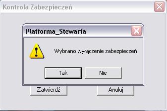 Aplikacja odczytuje aktualne położenie silników z pamięci kart GALIL i odpowiednio animuje model sprawdzając,