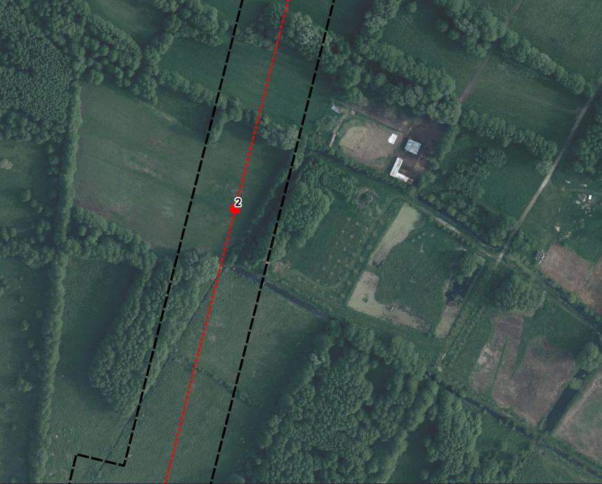 Ortofotomapa Karta uwarunkowań ekofizjograficznych projektowanego przebiegu elektroenergetycznej linii napowietrznej 400 kv Jasiniec-Pątnów: widok nr 2 Działka ewidencyjna Klasa glebowa Użytkowanie