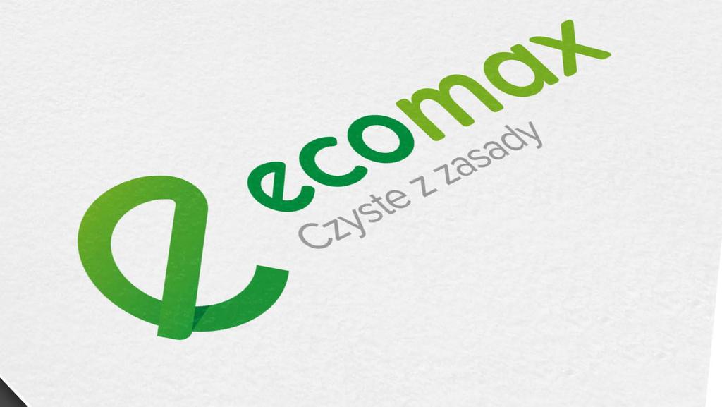 Wybrane LOGO Głównym elementem nowego logo EcoMax jest sygnet układający się w kształt litery e, zbudowanej z pojedynczej, zawiniętej taśmy.