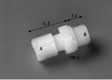 prosty L3 gwint (zewnętrzny) rozwartość klucza prosty calowy L3 1/4-1/8 G 1/8 25,5 (1,00) 8 (0,31) 14 (0,55) 43 701 020 43 701 042 G 1/4 27 (1,06) 12 (0,47) 17 (0,67) 43 47 010 43 701 043 G 3/8 26,5