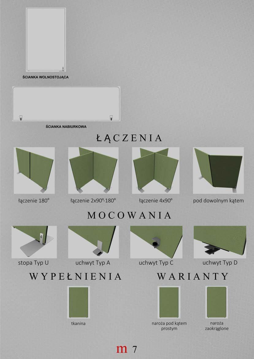 System dostępny w wariancie z zaokrąglonymi narożami (wszystkimi lub tylko górnymi/dolnymi) o promieniu 50 mm.