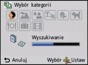 Odtwarzanie/Edycja [Odtw. z filtrem] Wyświetlane są zdjęcia posortowane w kategorie lub ustawione jako ulubione.