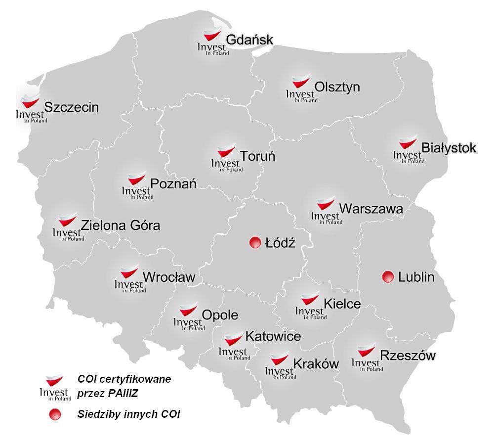 Regionalne Centra Obsługi Inwestora Utworzenie COI w ramach struktur samorządowych w latach 2004-05 gwarantuje organizacyjne, finansowe i