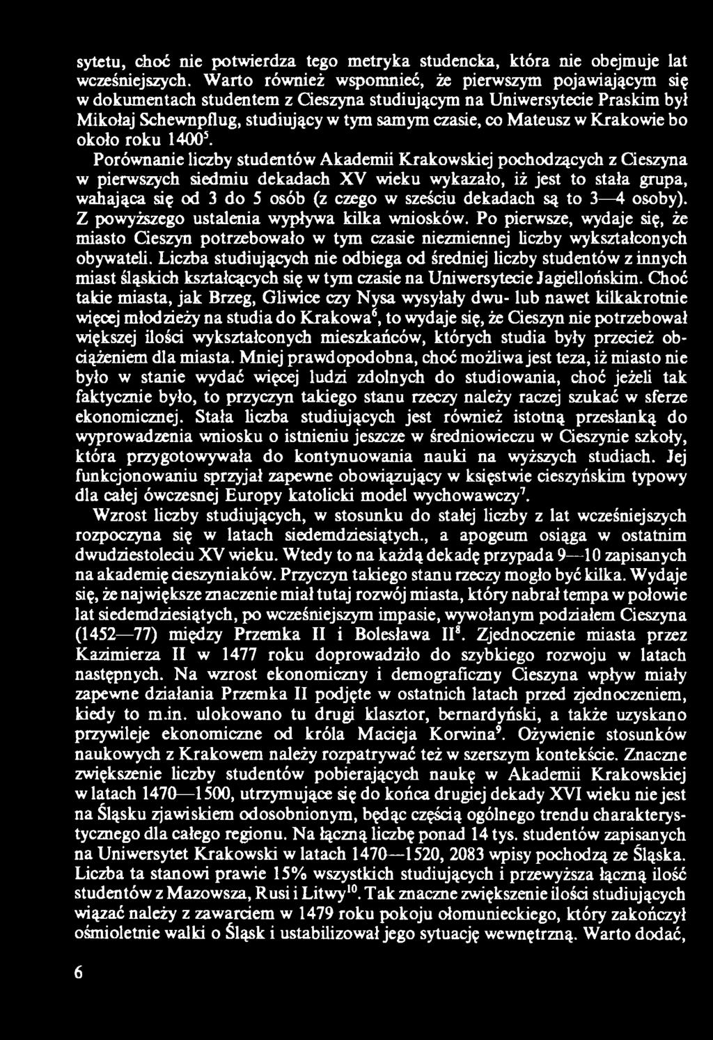 Krakowie bo około roku 14005.