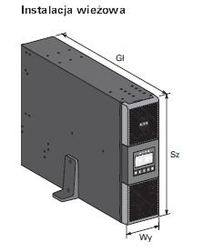 Masy i wymiary: Model 9PX 5000; 9PX 6000 Masa 48 kg Wymiary 440 x 130 x 685 Masa w opakowaniu 32 kg Wymiary