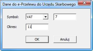 W dolnym panelu widoczne są szczegóły zaznaczonego polecenia przelewu krajowego Przelew z formatki deklaracji podatkowej Z okna Operacje można zlecić przelewy elektroniczne, które służą do