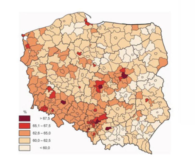 Plan Zrównoważonego Rozwoju Publicznego Transportu Zbiorowego dla Gminy Lichnowy W Powiecie Malborskim według Banku Danych Lokalnych GUS w 2014 roku zarejestrowanych było 41,56 tys.