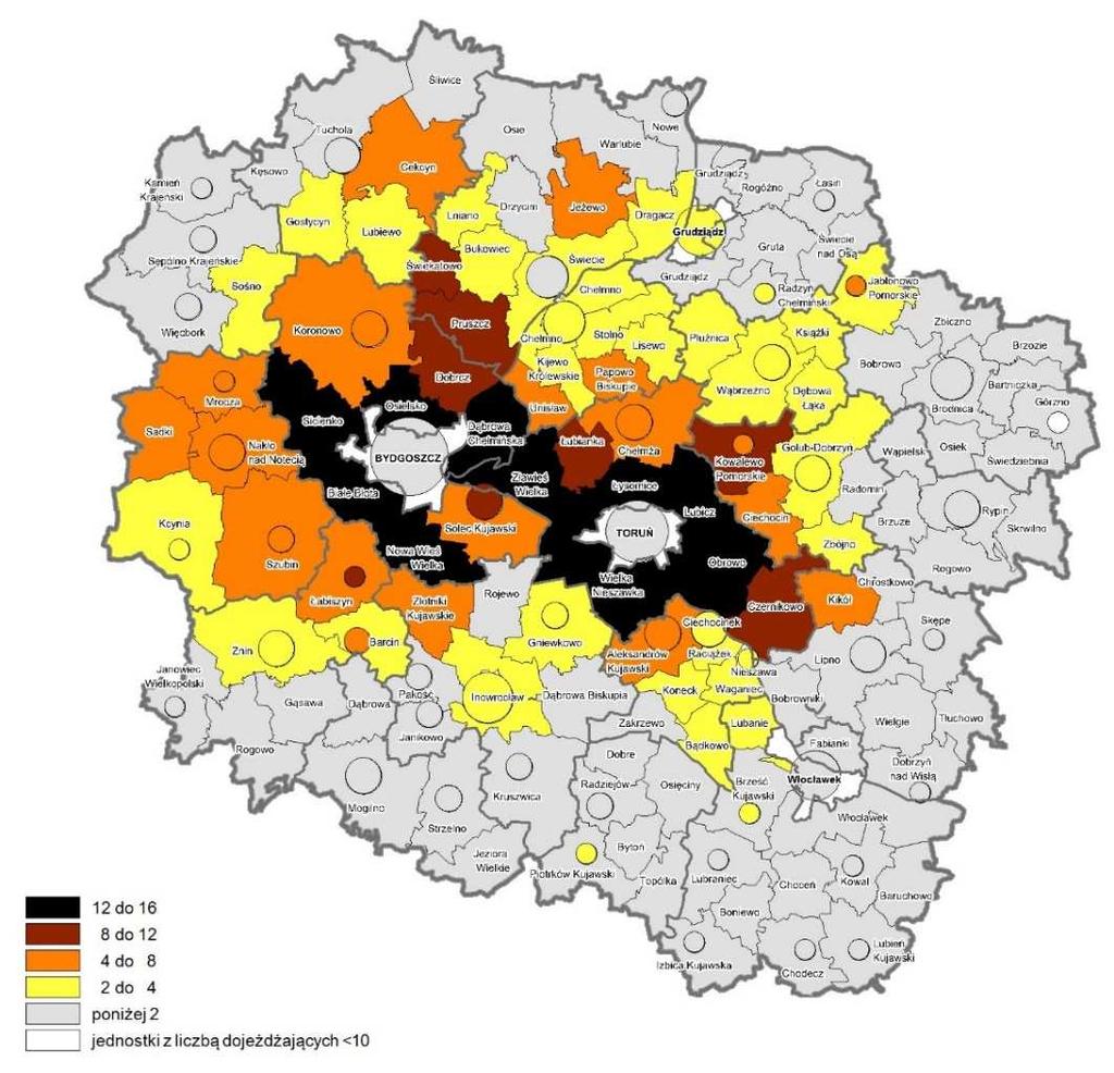 Istotny wpływ na pracę przewozową mają koncentracje działalności gospodarczych w postaci stref ekonomicznych oraz parków technologicznych i/lub przemysłowych.