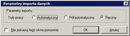 Rys. 40 Dialog Parametry importu danych. Rys. 41 Dialog Import operacji bankowych. Po zakończeniu importu pobrane dokumenty powinny trafić do odpowiedniego rejestru w oknie Karto-teka pieniędzy. 7.