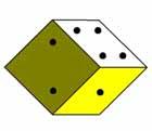Zadanie 10. (3 pkt) Gracz rzuca dwa razy symetryczną sześcienną kostką do gry i oblicza sumę wyrzuconych oczek. Jeśli suma ta jest jedną z liczb: 6, 7 lub 8, to gracz wygrywa.