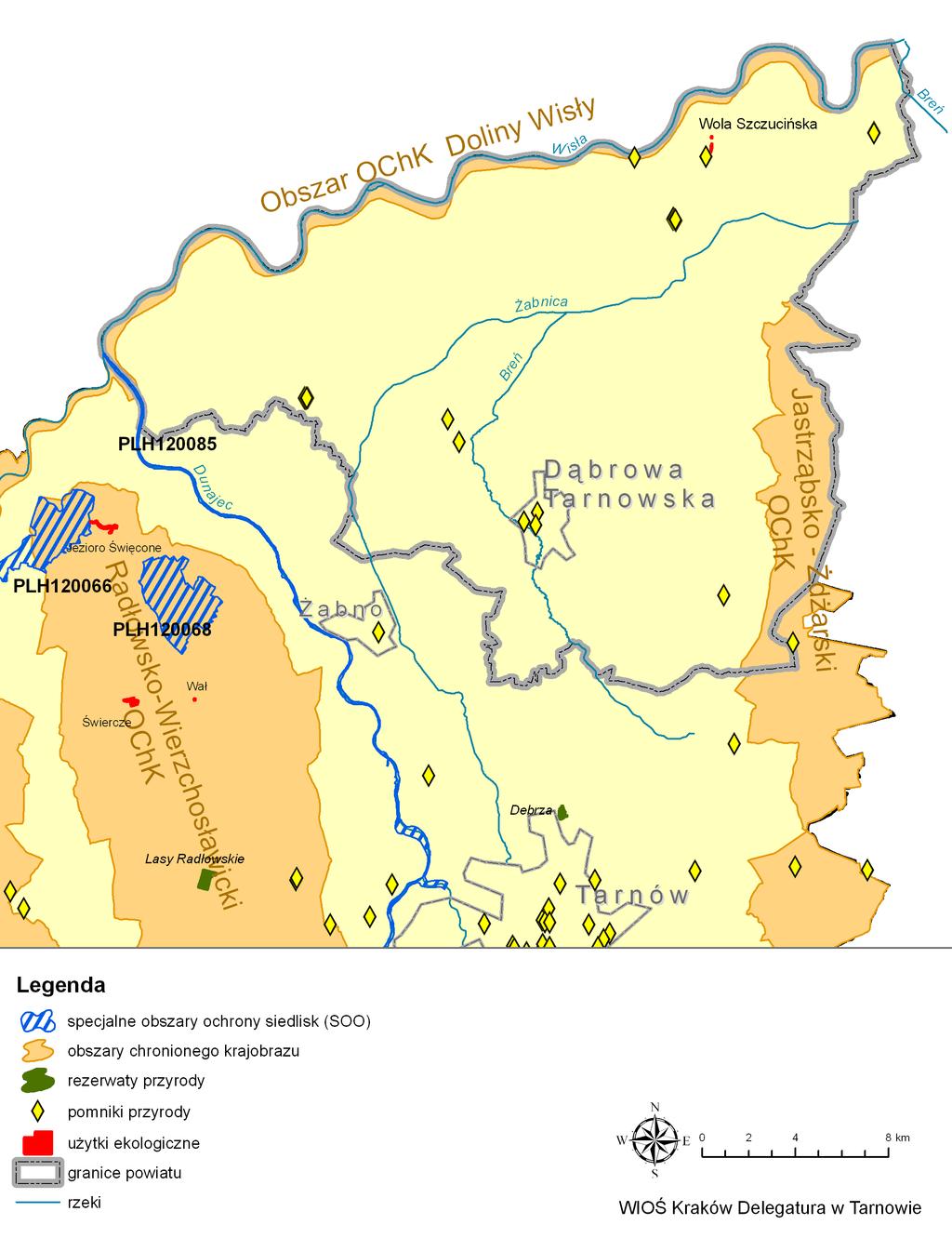 39 Obszary objęte systemem ochrony przyrody w powiecie dąbrowskim stanowią około 10% powierzchni powiatu.