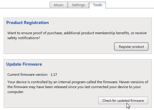 6 Aktualizowanie oprogramowania sprzętowego za pośrednictwem aplikacji Philips Songbird W razie potrzeby wybierz kolejno Start > Programy > Philips > Philips Songbird.