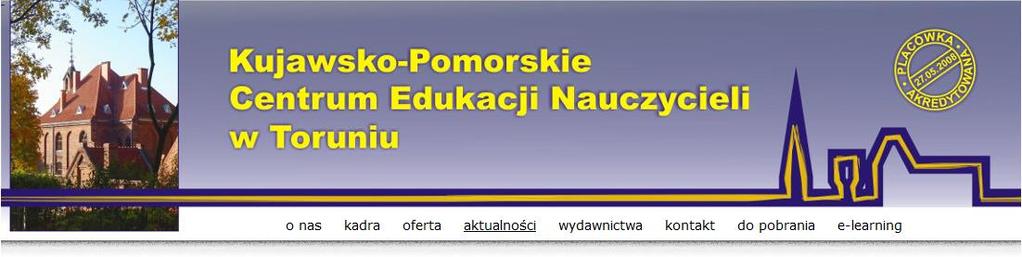 Strona2 szkolenia elektroniczne Powinna pojawić się strona dostępu do platformy MOODLE, jak pokazuje poniższy rysunek: Po zalogowaniu się do platformy pojawia się strona z kategoriami kursów