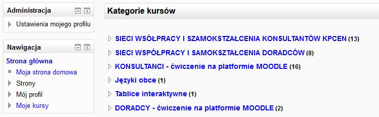 Strona7 W przypadku konieczności zmiany hasła należy wybrać w bloku administracja polecenie Zmień hasło.