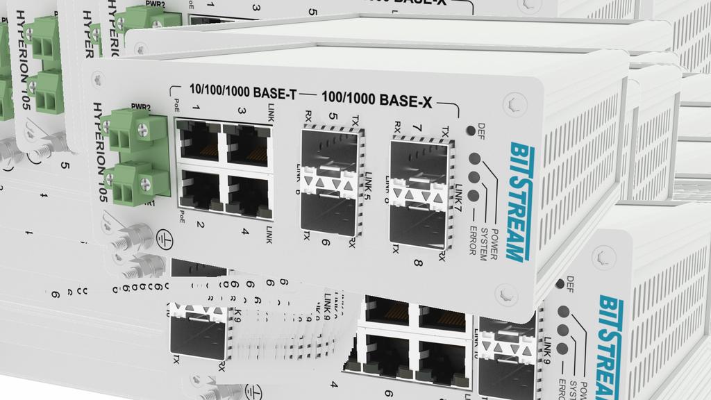 10/8/7 - portowy zarządzalny przemysłowy przełącznik Gigabit Ethernet n x 100M/1000M/2.