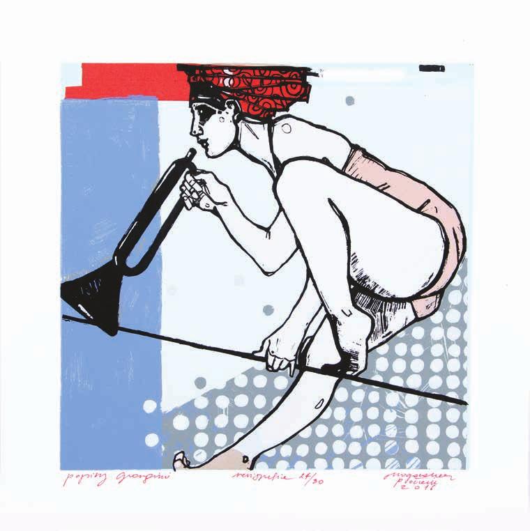 28. Magdalena Połacik (ur. 1980) Popisy Georginii 2016 serigrafia/papier 30 x 30 cm sygn.