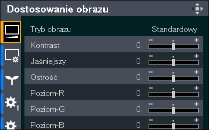 Zmiana ustawień Zmiana ustawień 1. Naciśnij przycisk [Menu]. 2. Przy użyciu przycisków [ ] i [ ] wybierz kartę menu. W przypadku wybrania karty Wyświetl stan w kroku tym można potwierdzić informacje.