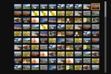 Naciskanie przycisku <I> powoduje przełączanie między widokami zawierającymi 9 obrazów 9 36 obrazów 9 100 obrazów.