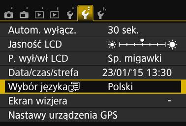 3 Wybór języka interfejsu 1 2 Wyświetl ekran menu.