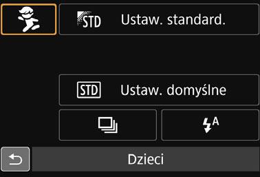 8: Tryb specjalnego ujęcia Aparat automatycznie wybierze odpowiednie ustawienia po wybraniu trybu fotografowania dostosowanego do obiektu lub ujęcia. 1 2 Ustaw pokrętło wyboru trybów w pozycji <8>.