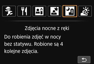 Efektem jest zarejestrowanie jednego zdjęcia, na którym efekty drgań aparatu są ograniczone. Wskazówki dotyczące fotografowania Mocno trzymaj aparat.