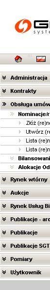 Rys. 6 Podgląd nominacji Wybraną nominację można wyeksportow wać do wybranego formatu (xls, csv, edig@s).