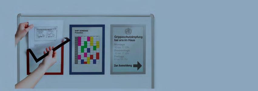 9.11 Półki, stojaki na broszury, tabliczki, panele prezentacyjne, antyramy DURAFRAME MAGNETIC RAMKI MAGNETYCZNE Kolorowa ramka