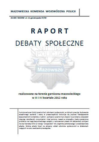 DEBATY SPOŁECZNE PODSUMOWANIE garnizon mazowiecki 2012