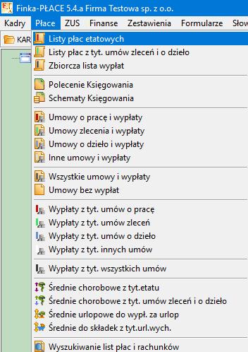 Generowanie list płac z umów o pracę