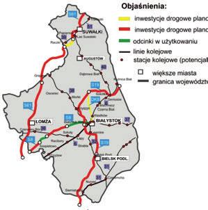 Zdecydowanie trudniejszy będzie dowóz kruszyw łamanych do budowy odcinków S61 Via Baltica, w związku ze znacznym oddaleniem stacji kolejowych od planowanego przebiegu drogi.