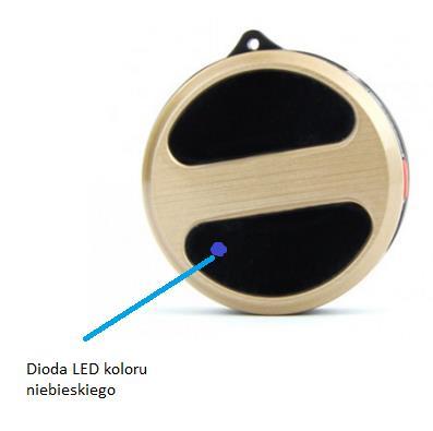 IV. OPIS TECHNICZNY URZĄDZENIA Dioda LED sygnalizuje aktualny status urządzenia Ładowanie - zapalona niebieska dioda podczas ładowania;