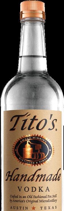 TITOS SERWOWANA NA POKŁADZIE UNITED AIRLINES, AMERICAN AIRLINES, VIRGIN AMERICA. TITOS VODKA Tito s Handmade Vodka produkowana jest od 1997r.