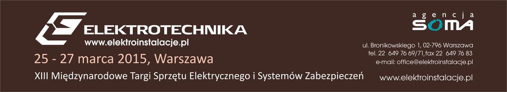 KARTA ZGŁOSZENIA UCZESTNICTWA Termin nadsyłania 28.11.2014 FORMULARZ 1 Pełna nazwa firmy (płatnika): Adres: Kod: Miasto: Telefon: Fax: e-mail: www.