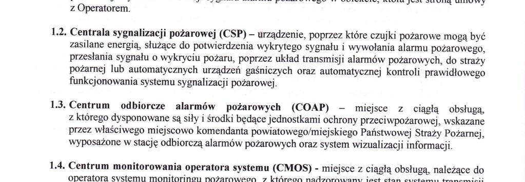 Załącznik nr 1 do Zarządzenia Nr. Komendanta Powiatowego Państwowej Straży Pożarnej w Pruszkowie z dnia. 2013r.