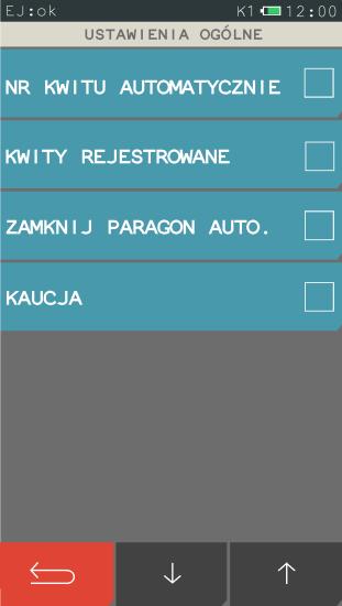 pominięciem kwitu; wartość pozycji będzie wpisywana przez kasjera Włączenie opcji powoduje automatyczną numerację kwitów przez kasę; zakres numeracji zależy od włączenia opcji rejestrowania kwitów