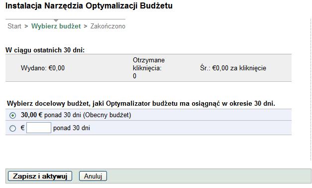 nie będzie możliwe edytowanie ani wyświetlanie początkowych cen ofertowych w grupach reklam; dotychczasowy budżet