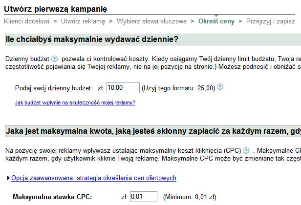 wyliczania stawki faktycznie płaconej za kliknięcie jest dość skomplikowany i zostanie przedstawiony w dalszej części tego podręcznika).