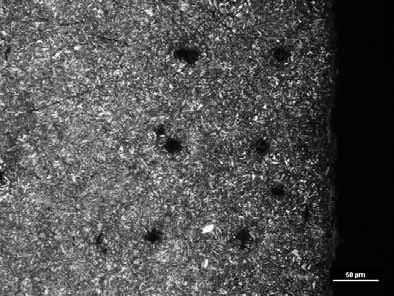 Ry 7 Krawędzie nacięcia M2 i M4 z odciskami po pomiarach mikrotwardości ig 7 The edges of the incision M2 and M4 with the microhardness dents Ry 8 Krawędzie nacięcia M2 i M4 poza obszarem pomiarów