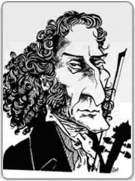 Zadanie 23. (3 pkt) Zamieszczona karykatura przedstawia wybitnego kompozytora i wirtuoza, o którym krążyła legenda, że zaprzedał duszę diabłu, aby osiągnąć mistrzostwo w grze na skrzypcach. 23.1.