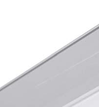 SURFACE MOUNTED PROFILES Basic profile for fixtures producing a line of light with two LED strips with the diodes spaced 15mm apart.