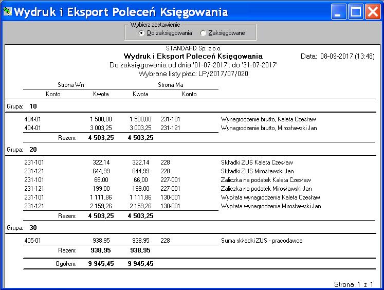 Wstęp Eksport danych księgowych do systemu finansowo-księgowego WF-FaKir jest dokonywany z raportu 'Wydruk i Eksport Poleceń Księgowania' (opcja menu 'Zadania', 'Eksport Danych Księgowych'), poprzez