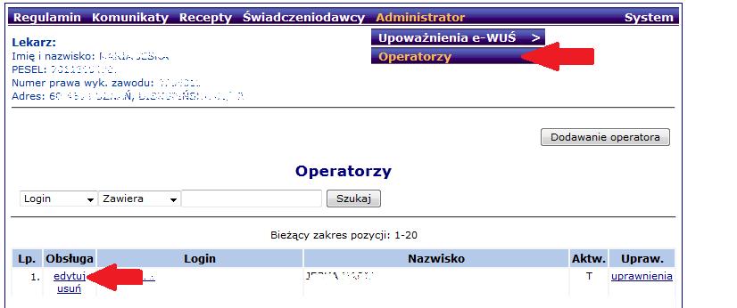 Po uzupełnieniu danych operatora można powrócić do ponownego dodawania wniosku dla administratora. 9. Wniosek dla administratora jest przekazywany do oddziału Funduszu tylko elektronicznie.