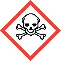 Acute toxicity Symbol: Skulls and Crossbones Połknięcie grozi śmiercią Grozi śmiercią w kontakcie ze skórą Wdychanie grozi śmiercią Działa toksycznie: po połknięciu Działa toksycznie w kontakcie ze