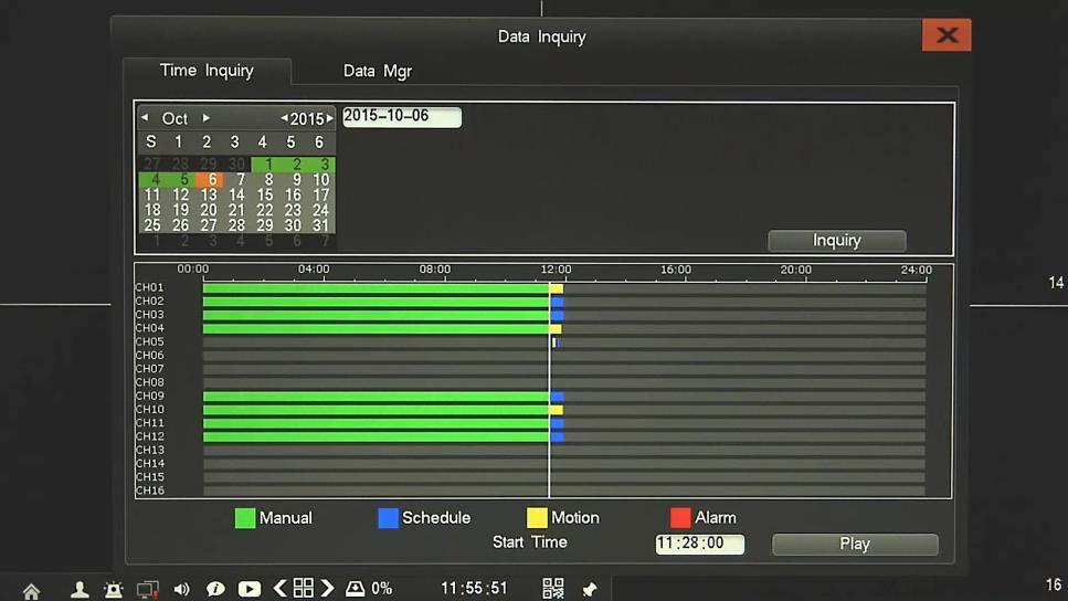 NVR-7000 User s manual ver.1.0 NVR OPERATING Left mouse click on video channel will display Channel menu.