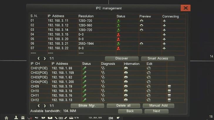 NVR-7000 User s manual ver.1.0 NVR OPERATING There are two possibility to connect IP cameras: Camera is connected to build-in PoE switch.